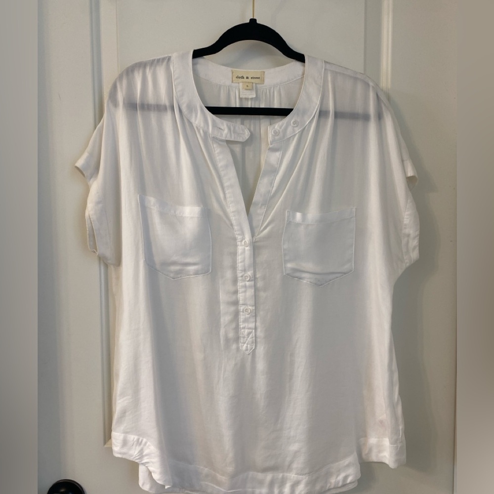 Flowy White Women’s Blouse